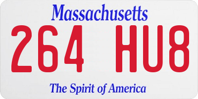 MA license plate 264HU8