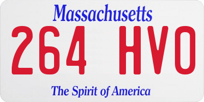 MA license plate 264HV0