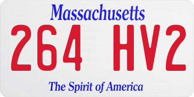 MA license plate 264HV2