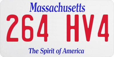 MA license plate 264HV4