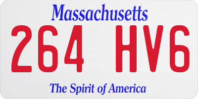 MA license plate 264HV6