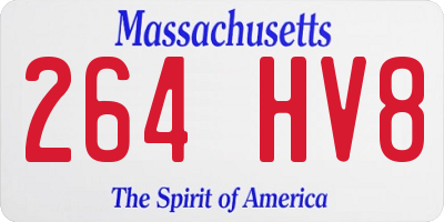 MA license plate 264HV8