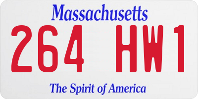 MA license plate 264HW1