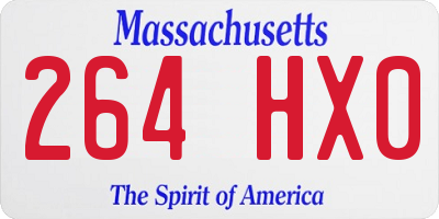 MA license plate 264HX0