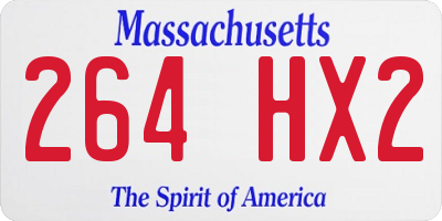 MA license plate 264HX2