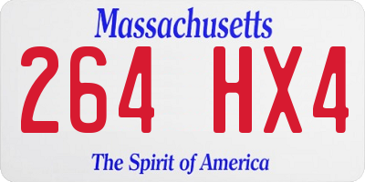 MA license plate 264HX4