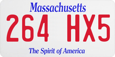 MA license plate 264HX5