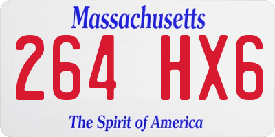 MA license plate 264HX6