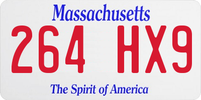 MA license plate 264HX9