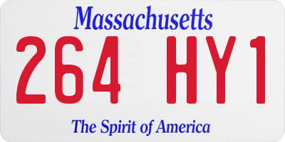 MA license plate 264HY1