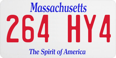 MA license plate 264HY4