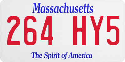 MA license plate 264HY5