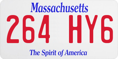 MA license plate 264HY6
