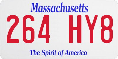 MA license plate 264HY8