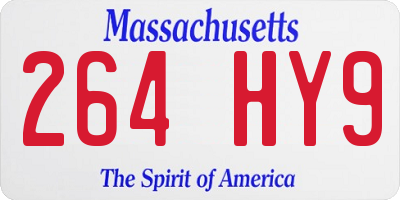 MA license plate 264HY9