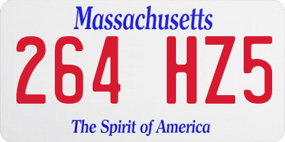 MA license plate 264HZ5