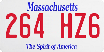 MA license plate 264HZ6