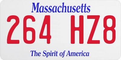MA license plate 264HZ8