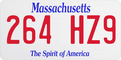 MA license plate 264HZ9