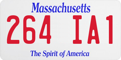 MA license plate 264IA1