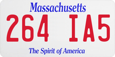 MA license plate 264IA5