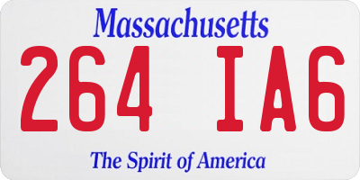 MA license plate 264IA6