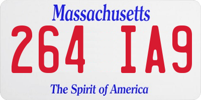 MA license plate 264IA9