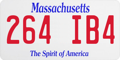 MA license plate 264IB4