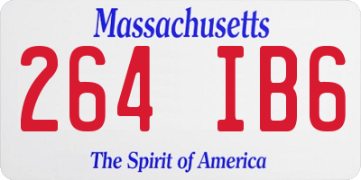 MA license plate 264IB6