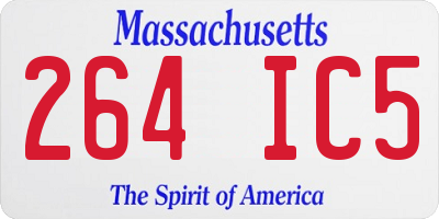MA license plate 264IC5