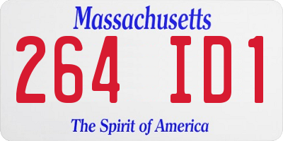 MA license plate 264ID1