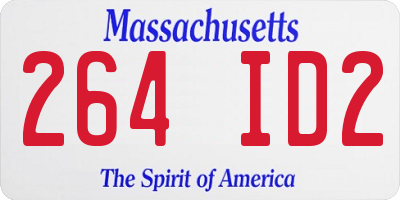 MA license plate 264ID2