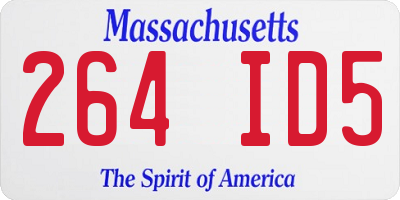 MA license plate 264ID5