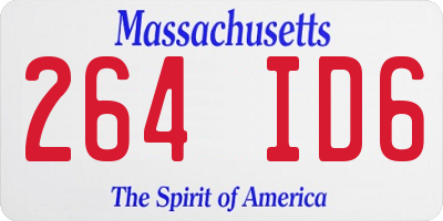 MA license plate 264ID6