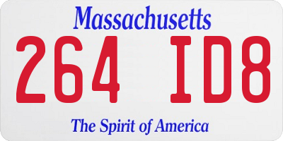 MA license plate 264ID8