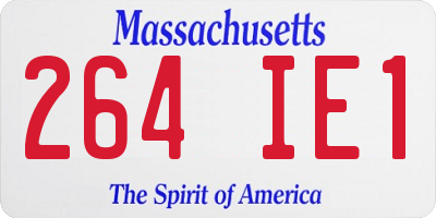 MA license plate 264IE1