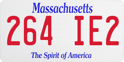 MA license plate 264IE2