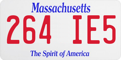 MA license plate 264IE5