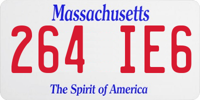MA license plate 264IE6