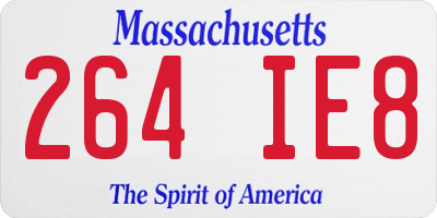 MA license plate 264IE8