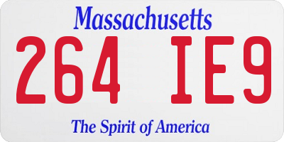 MA license plate 264IE9