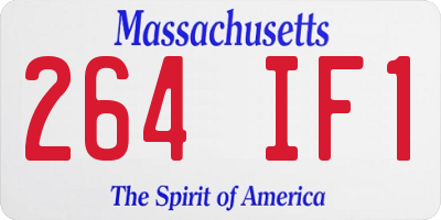 MA license plate 264IF1