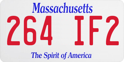 MA license plate 264IF2