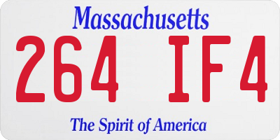 MA license plate 264IF4