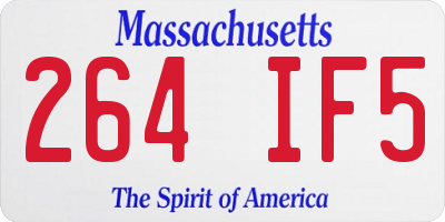 MA license plate 264IF5