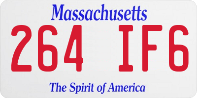 MA license plate 264IF6