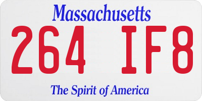 MA license plate 264IF8