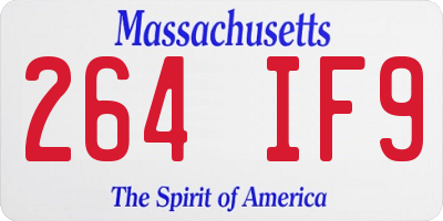 MA license plate 264IF9
