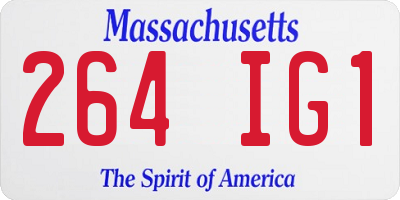 MA license plate 264IG1