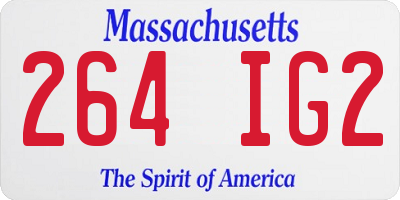 MA license plate 264IG2
